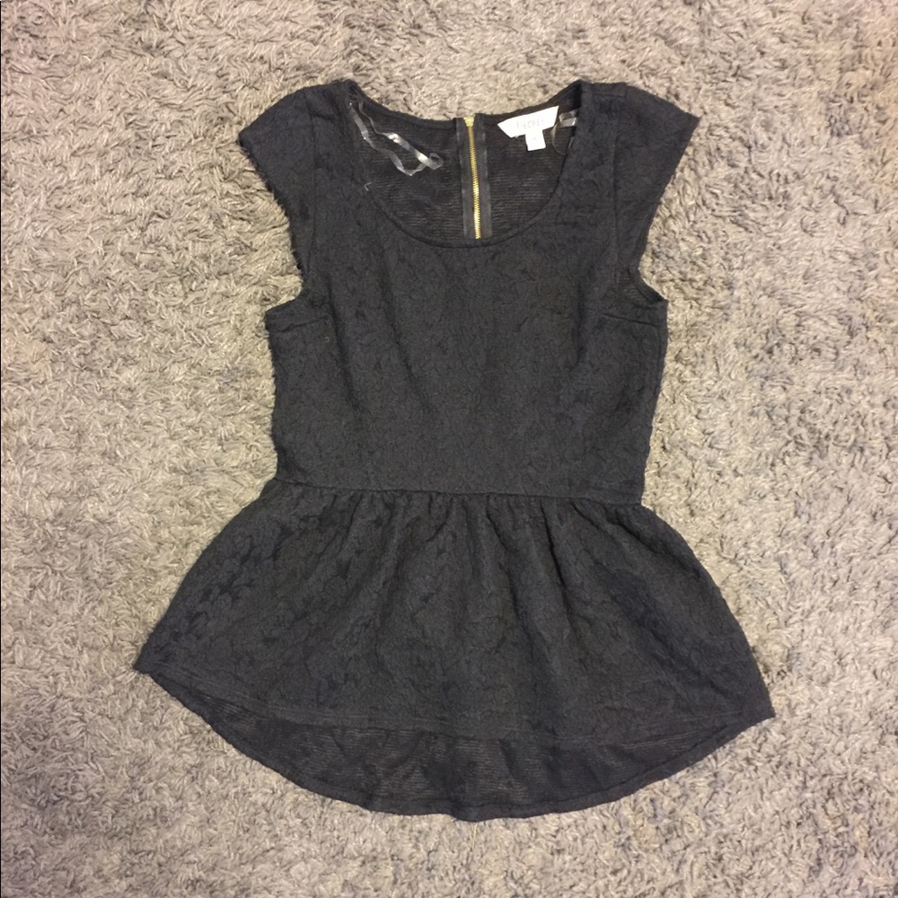 Lace Peplum Top